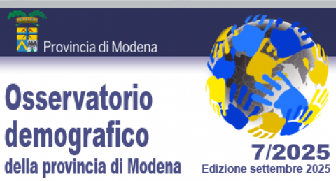 Copertina - Osservatorio demografico della provincia di Modena - n. 7/2025 - Edizione settembre 2025